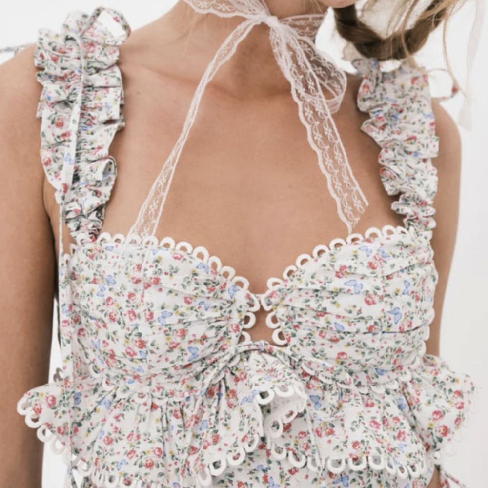 For Love and Lemons Gaia Crop Top - Picture 1 of 4